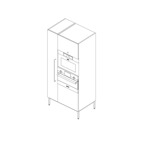 高櫃 Tall Cabinet 系統組合線稿圖